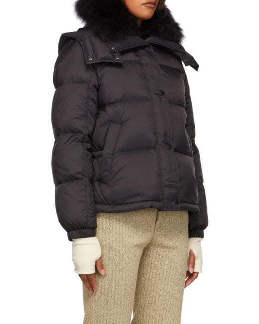 Yves Salomon Black Padded Long-Sleeve Jacket