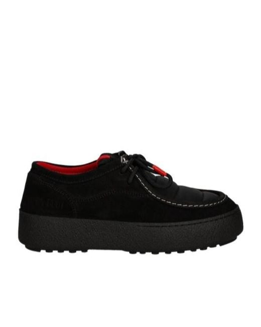 Moon Boot Black Mtrack Derby Shoes for men