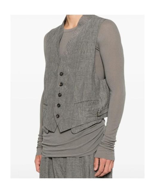 Ziggy Chen Gray Sleeveless Vest for men