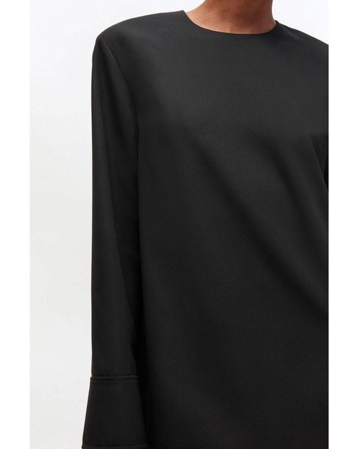 Ganni Black Circle Collar Dress