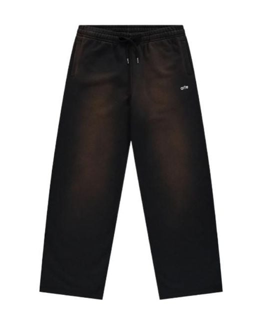 Arte' Black Sweatpants With Embroidered Logo for men