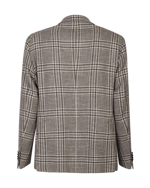 Tagliatore Gray Montecarlo Check Jacket for men