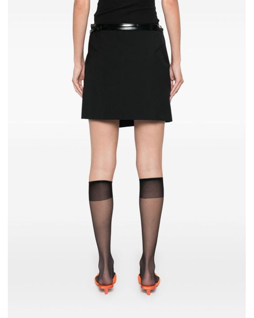 Philosophy Di Lorenzo Serafini Black Belted Mini Skirt