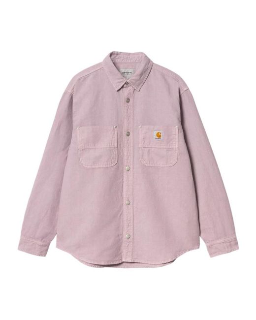 Carhartt Purple Walter Logo Patch Overshirt for men