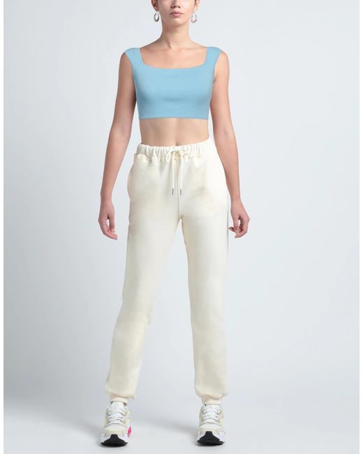 Sportmax Blue Sleeveless Square Neck Cropped Top