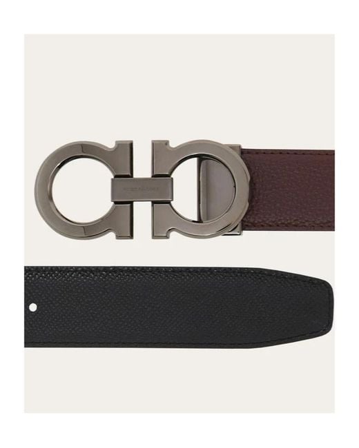 Ferragamo White Reversible And Adjustable Gancini Belt for men