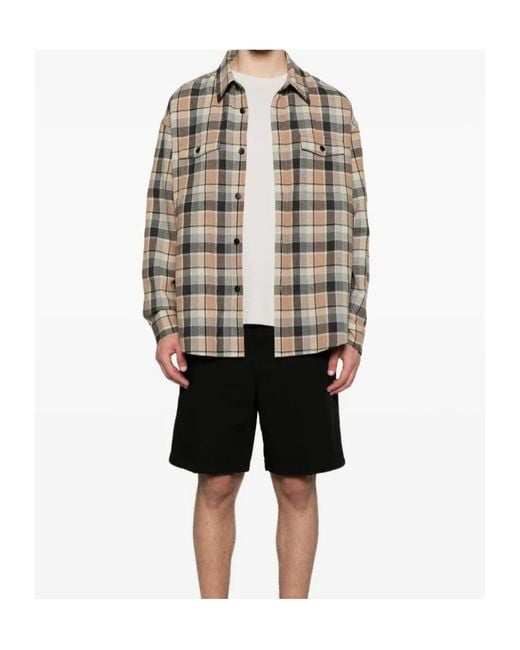 Carhartt Black Drewe Logo Embroidered Shorts for men