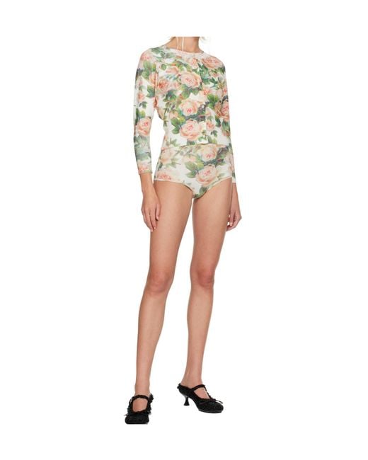 Simone Rocha Multicolor Printed Knit Cardigan