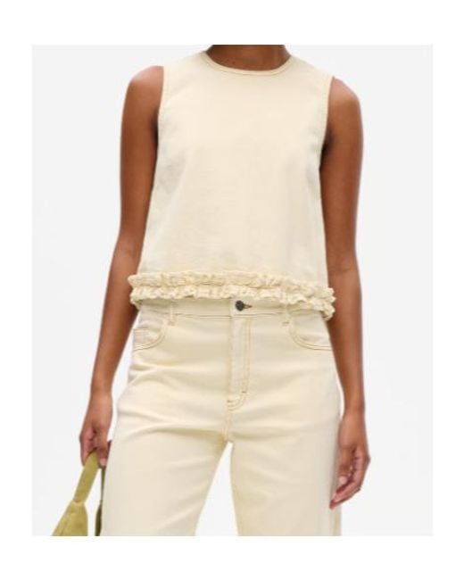Baum und Pferdgarten Natural Ruffled Hem Sleeveless Top
