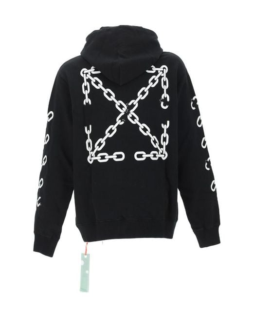 Off-White c/o Virgil Abloh Black Chain-Link Arrows-Motif Hoody for men