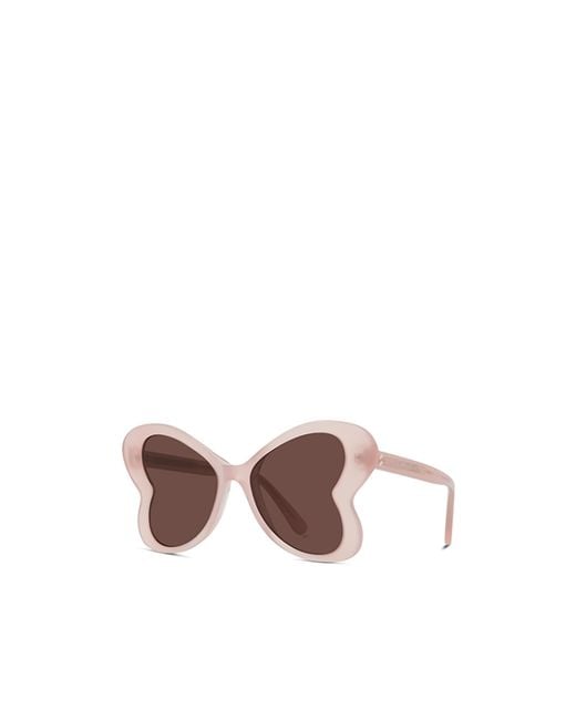 Stella McCartney Pink Eyewear Heart-Shape Frame Sunglasses