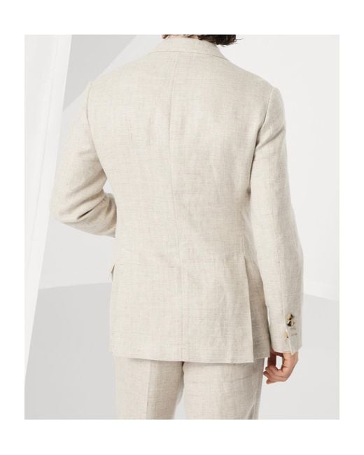 Brunello Cucinelli White Single-Breasted Tailored Blazer for men