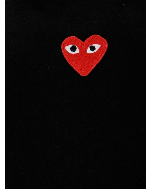 COMME DES GARÇONS PLAY Black Comme Des Garçons Play Logo Patch Crewneck T-Shirt