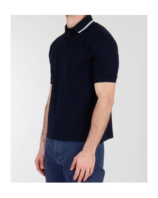 Herno Black Buttoned Polo Shirt for men