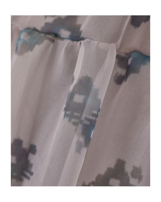 Emporio Armani Gray Long Flounced Dress