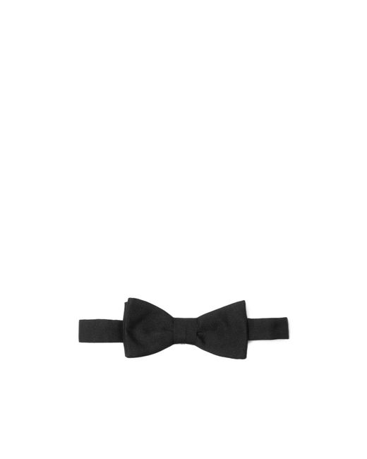 Burberry White Silk Bow Tie for men