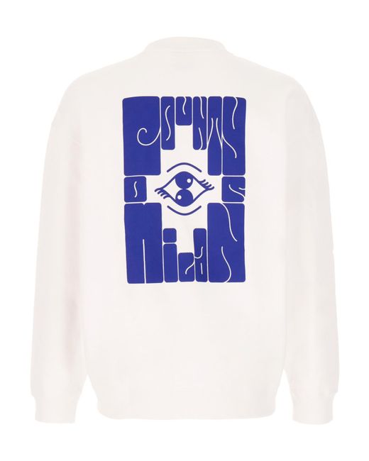 Marcelo Burlon White County Of Milan Crewneck Long-Sleeved Sweatshirt for men