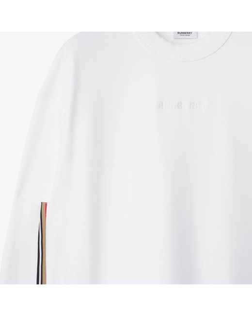 Burberry White Long Sleeved Sweater Dress