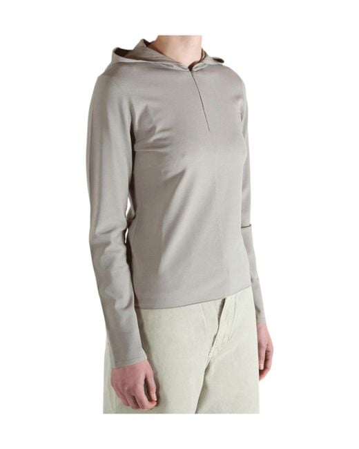 Amomento Gray Half-Zip Hoodie