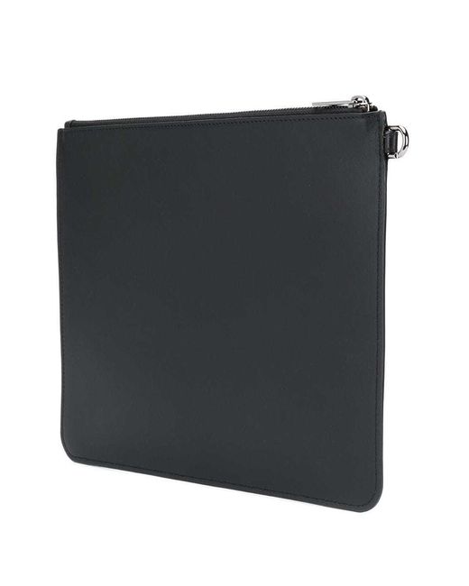 Givenchy Black Split Logo Print Clutch for men