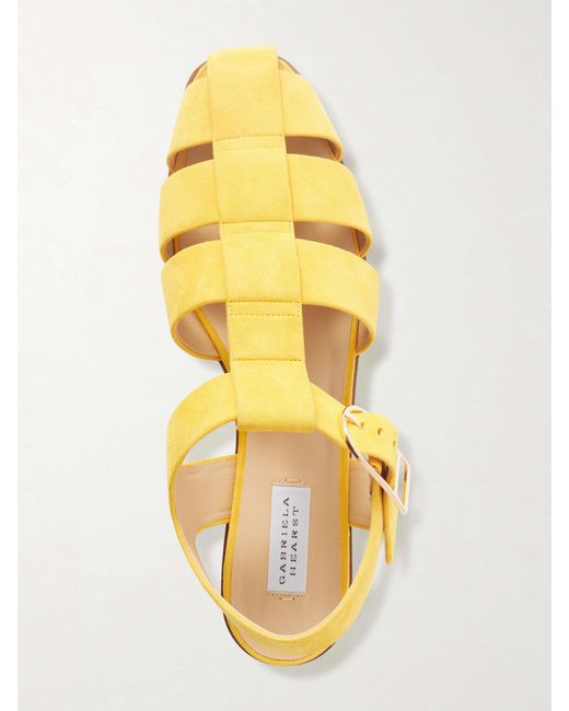 Gabriela Hearst Yellow Buckle Flat Sandals