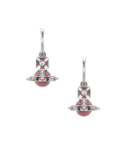 Vivienne Westwood White Capucine Orb Earrings