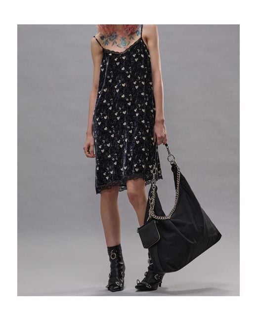 R13 Black Hearts Lace Dress