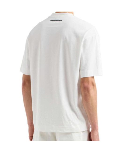 Emporio Armani White Short-Sleeved T-Shirt for men