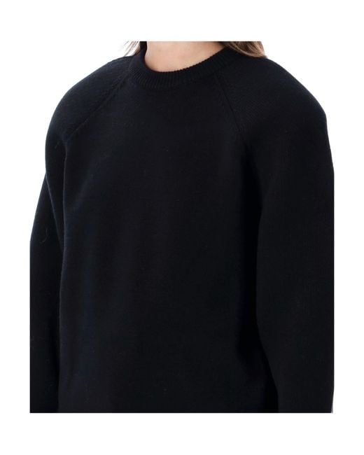 Frankie Shop Blue Lina Padded Shoulder Sweater