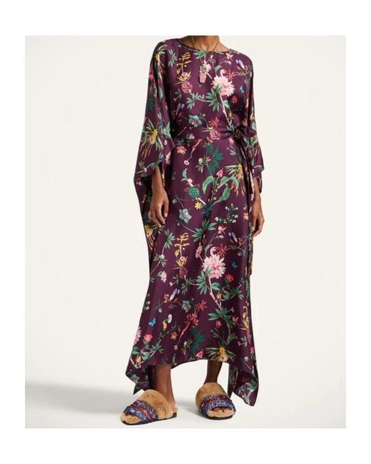 LaDoubleJ Red La Doublej Square Kaftan Silk Dress