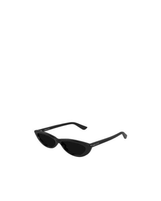 McQueen White Eyewear Cat-Eye Frame Sunglasses