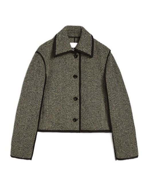 Jil Sander Green Wool Tweed Jacket