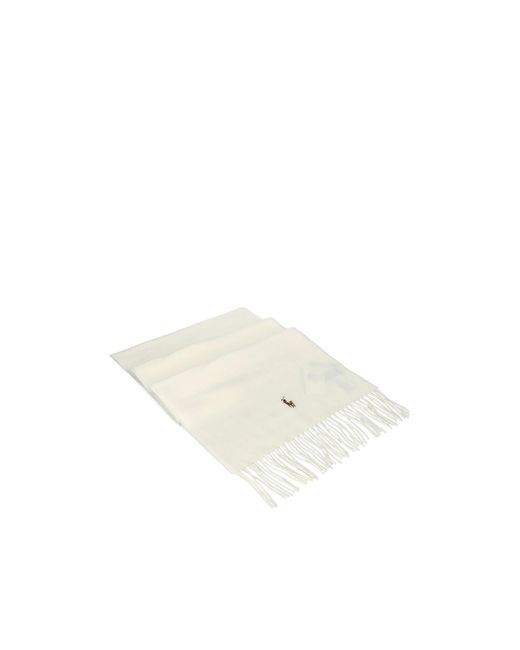 Polo Ralph Lauren White Tassel Hem Scarf for men