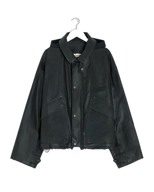 Lemaire Black Snap-Button Rain Jacket for men