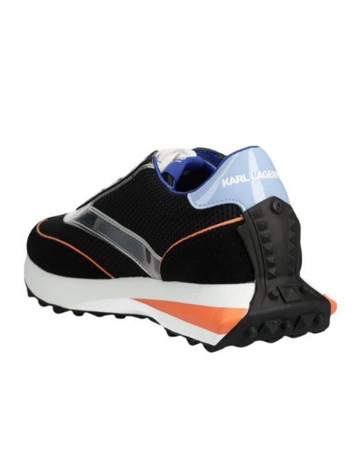 Karl Lagerfeld Black Laced Sneakers for men