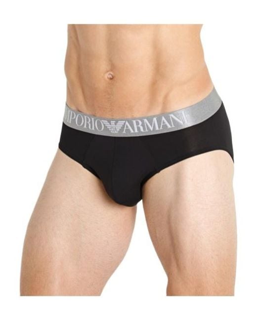 Emporio Armani Black Elastic Waist Underwear for men