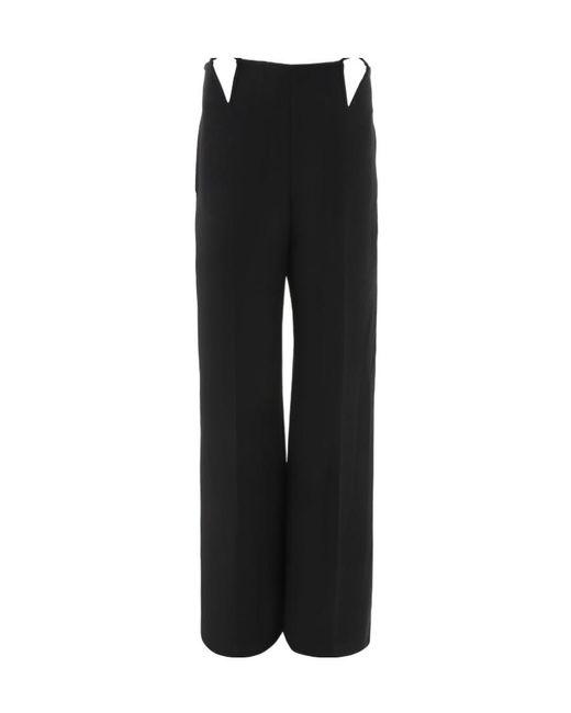 Dion Lee Black V-Wire Straight-Leg Cut-Out Trousers