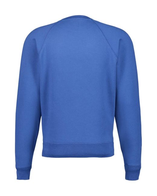 Tom Ford Blue Long-Sleeved Crewneck Sweatshirt for men