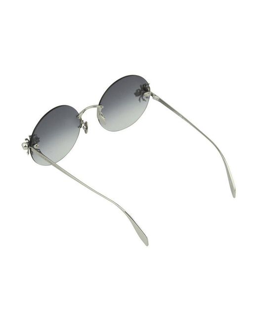 McQueen Gray Jewelled Spider Sunglasses