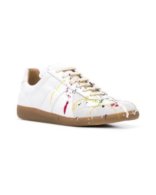 Maison Margiela White Paint Replica Sneakers for men