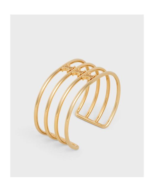 Céline Metallic Triomphe Cage Cuff