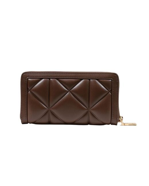 Moschino Brown Zip-Around Wallet