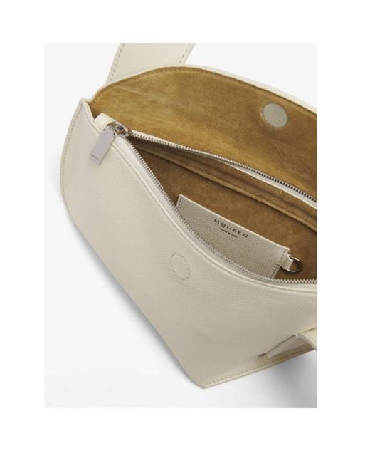 McQueen White T-Bar Sling Crossbody Bag