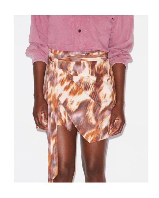 Isabel Marant Pink Isabel Marant Étoile Berenice Self-Tied Mini Skirt
