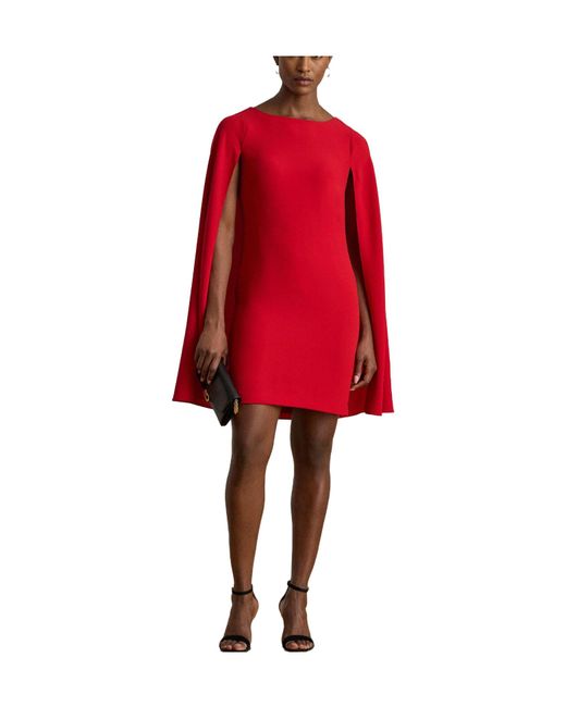 Ralph Lauren Red Real Leather Petra Mini Dress