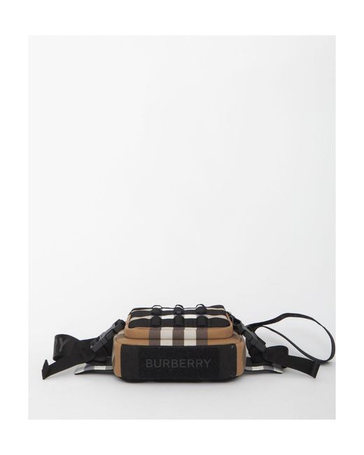 Burberry Black Paddy Checked Belt Bag for men