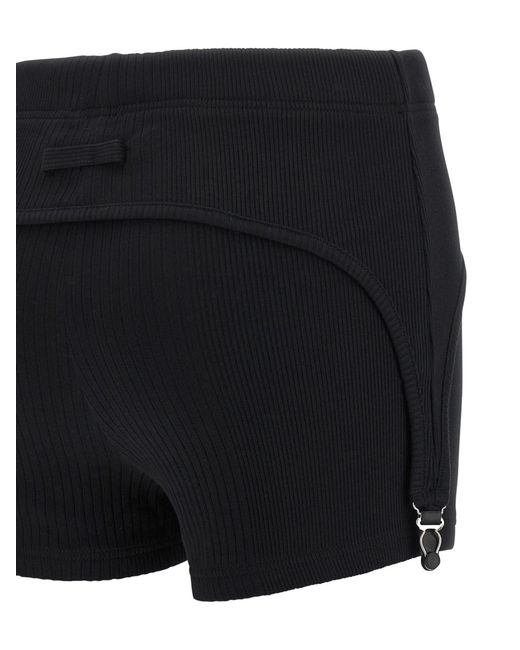 Jean Paul Gaultier Black Ribbed Shorts