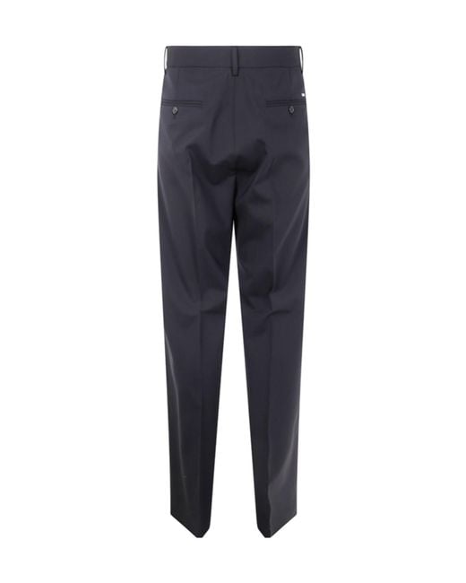 DSquared² Blue Straight Leg Pleated Pants for men