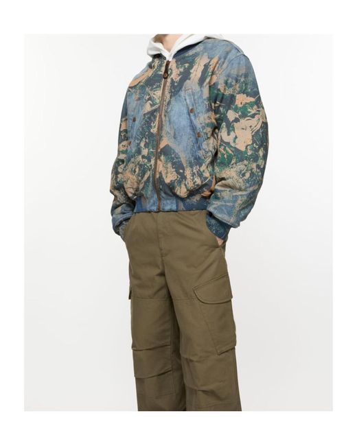 Acne Blue Denim Bomber Jacket for men