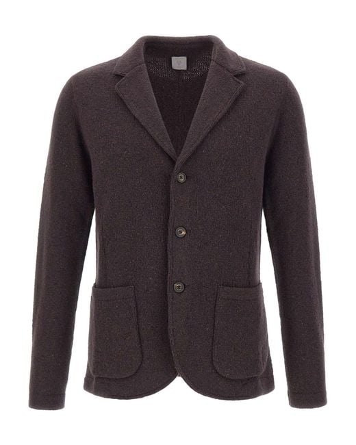 Eleventy Blue Single-Breasted Suit Jacket for men